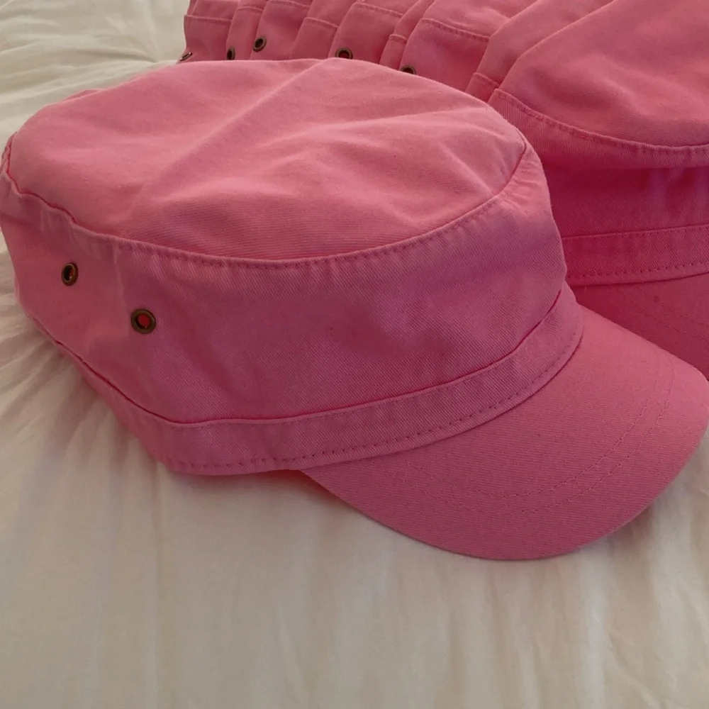 Pkg of 10 🆕 Pink Cotton Ladies Hats! A REAL STEAL at $9. for all 10 ! BULK SALE! - Picture 2 of 5